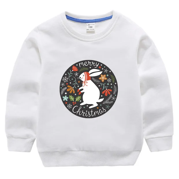 ZSIIBO children's sweater European and American fashion cartoon Christmas print long-sleeved round neck boy child girl sweater