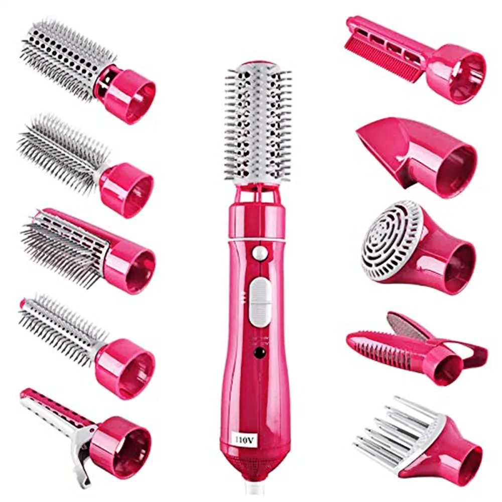 Secador de Cabelo Escova de ar Estilo de Cabelo Secador de Cabelo e Volumizador Quente Multifunções Escova Pente e Volumizador Íon Negativo Volumising 10-em-1 1 10-em-1 multifunções estilo de cabelo escova pente