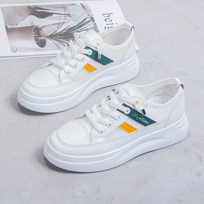 

Spring Autumn Women Sneakers Little White Shoes Casual Loafers Woman Platform Shoes Fashion Low-cut Lace-up Skate Shoes Ladies