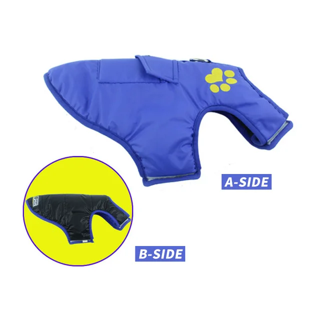 Blue 1 Новая зимняя для домашней Собаки Одежда Костюмы для маленьких больших собак Водонепроницаемый собачья куртка для питомца пальто Чихуахуа Стеганый жилет куртка на молнии пальто - Цвет: Blue 1