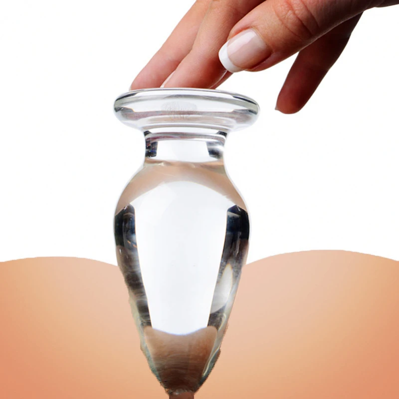 11cm glass Anal Plug Clear crystal big Ball Tapered anus Butt Sex Toys For Adults masturbation foreplay Gay lesbian |