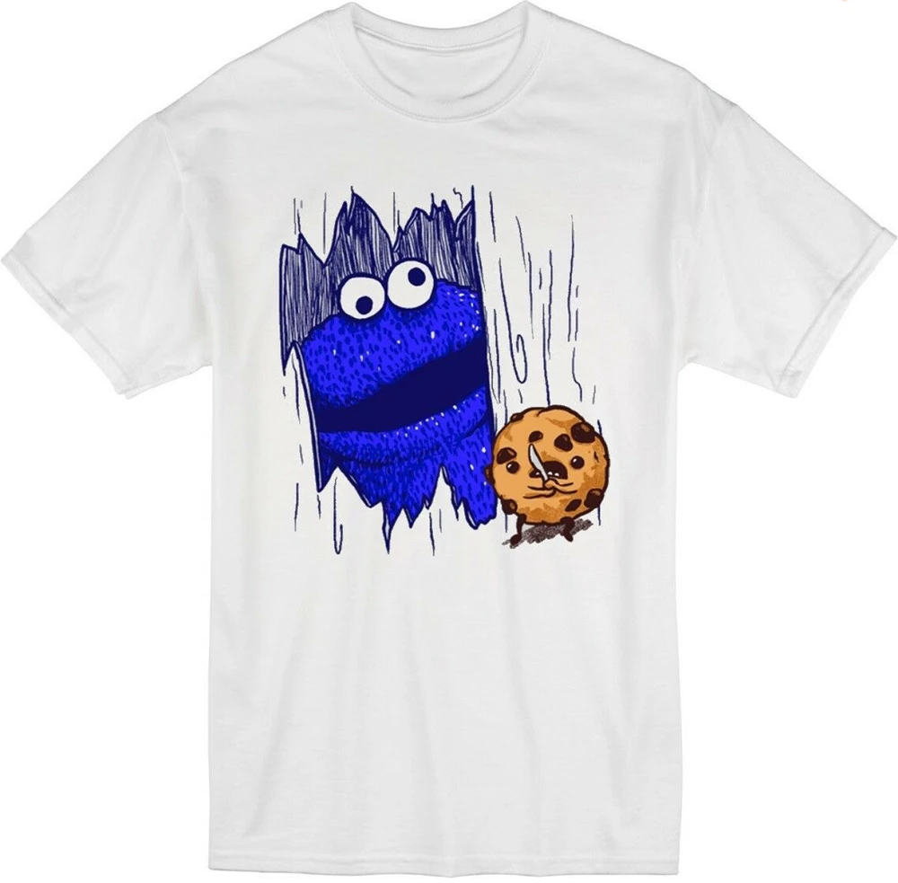 Cookie Monster The Shining T-Shirt Unisex Adult Funny Sizes Sesame Street New Cool Tops Tee Shirt |