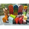 Babay Rainbow Wood Toy Montessori Building House Wooden Stacking Moon Pastel Cubic Mosaic Butterfly Blocks Flower Brick 1