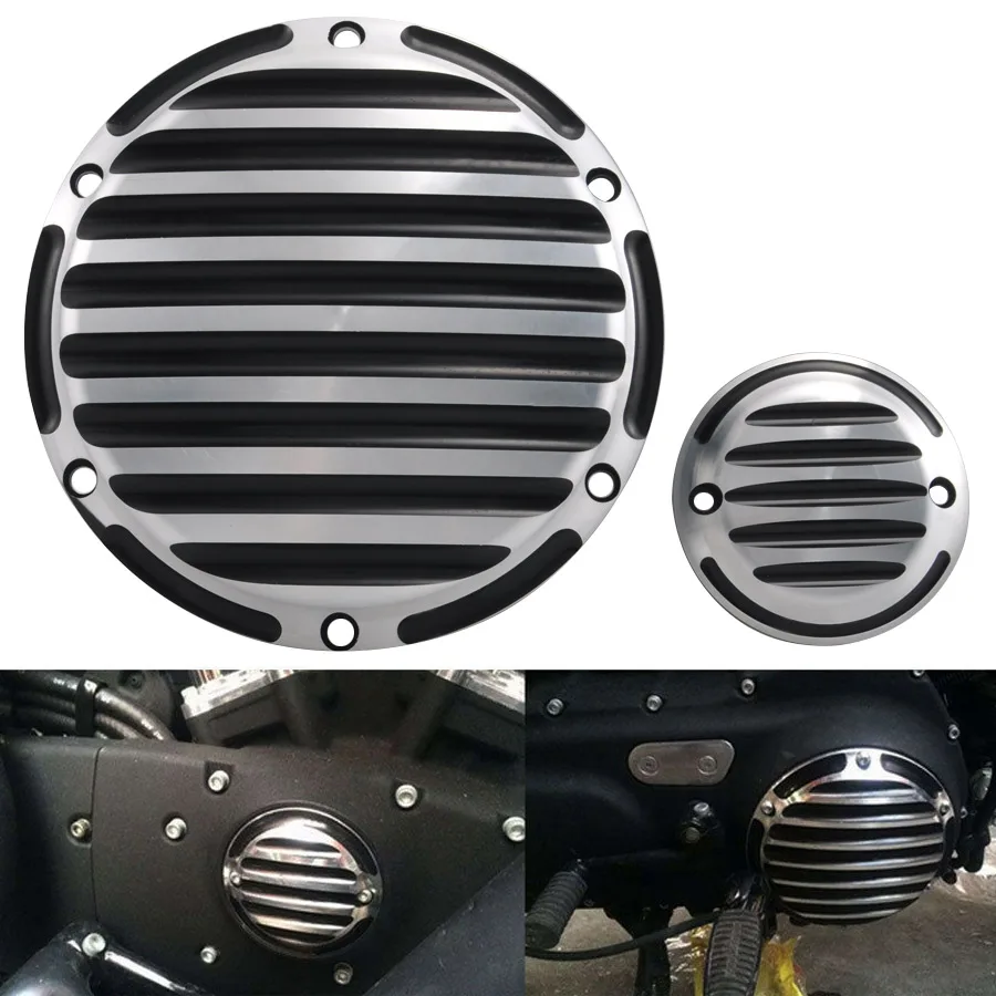 Motorcycle Engine Cover Contrast Aluminum Derby Timing Timer Cover Fit