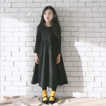 

kids dresses for girls clothes 2019 Autumn and winter children dress Korea fashion girl long dresses kids clothing