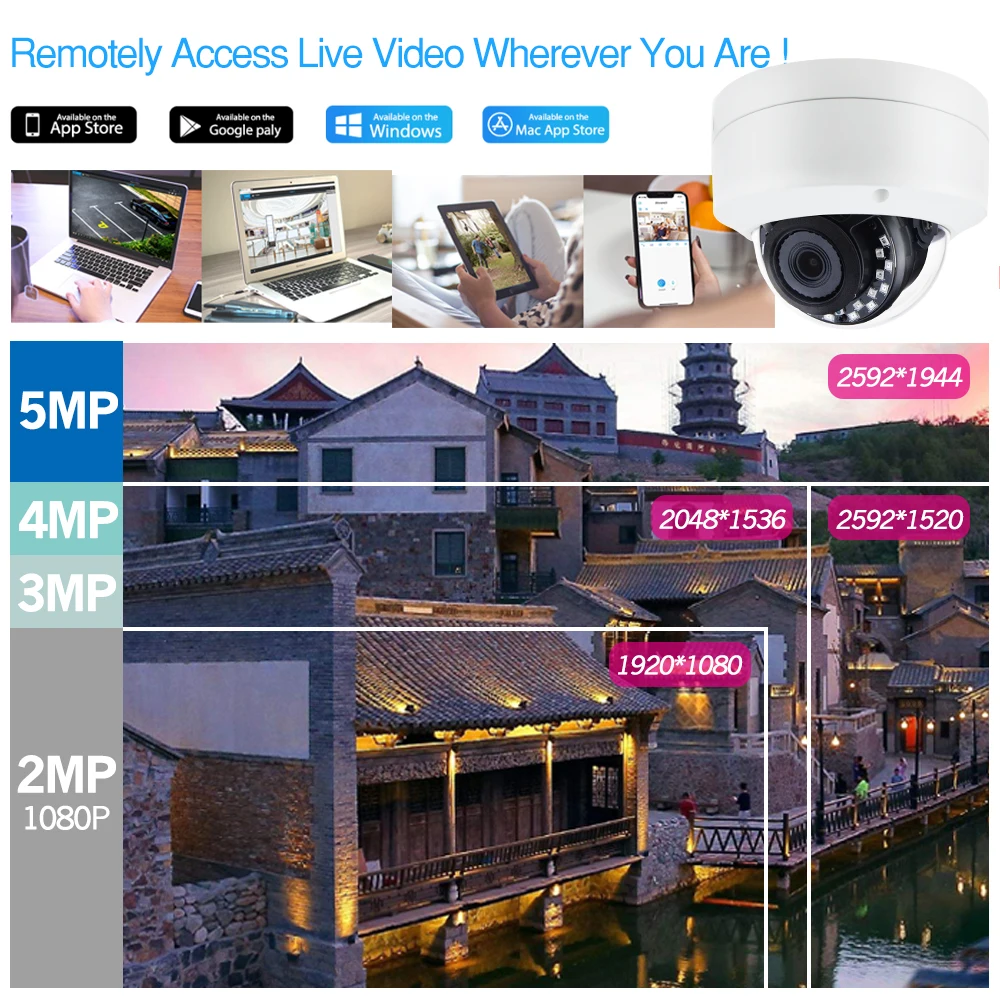 4CH CCTV системы 2 шт. ультра 5MP безопасности POE, купольная IP камера с Hikvision 4 POE NVR DS-7604NI-K1/4 P DIY комплекты видеонаблюдения