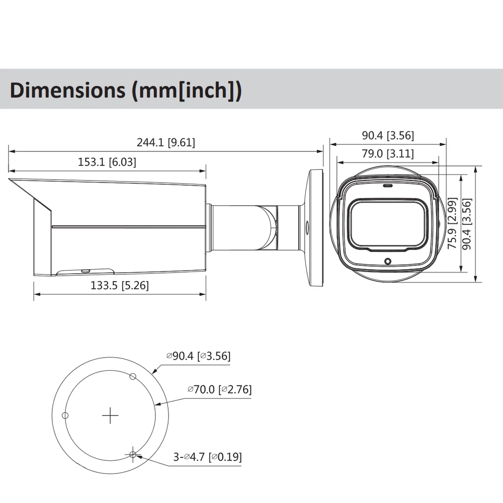 Dahua оригинальная IPC-HFW2831T-ZAS-S2 8MP Lite IR Vari-focal Bullet сетевая камера IR 60M Starlight IVS IP Poe модель камеры