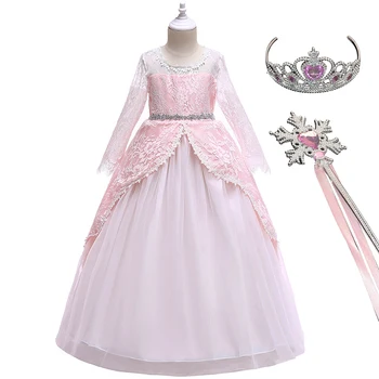 

Girl Flower Evening Party Dress For 6 8 10 12 Years Children Girls Wedding Bridesmaid Costume Kids Long Princess Clothing