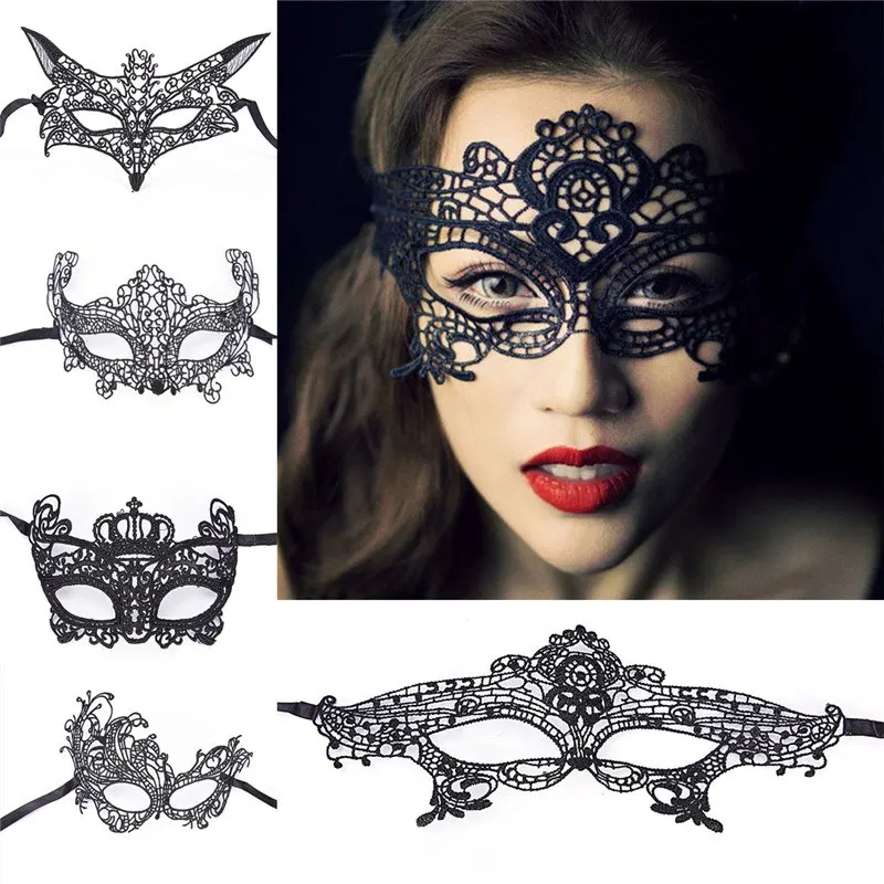 Sexy Lace Eye Mask Blindfold Handcuff Restraint Flogger Whip Costume Ecstasy lace Satin Tie Eye Shade