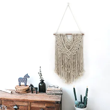 

New Boho Style Tapestry Cotton And Linen Tassel Wall Hanging Living Room Sofa Door Curtain Decor Show Window Chic Ornaments