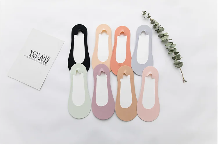 

Socks Women Massage Ice-Silk Invisible New Non-Slip Health-Care Not-Tired-Feet Comfortable Stealth