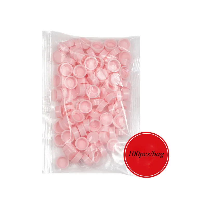 500pcs Профессиональное наращивание ресниц розовый клей чашки наращивание ресниц резиновый праймер гель для удаления многофункциональные контейнеры татуировки - Цвет: 500pcs