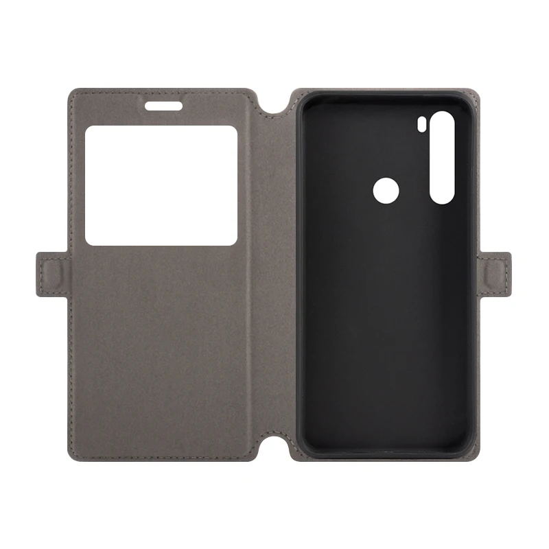PU Leather Phone Case For Xiaomi Redmi Note 8T Flip Case For Redmi Note 8T View Window Book Case Soft TPU Silicone Back Cover