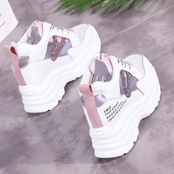 

Shoes Casual Female Sneakers Increas Height Wedge Basket 2020 Women Clogs Platform Round Toe Summer New Sports Cross Breathable
