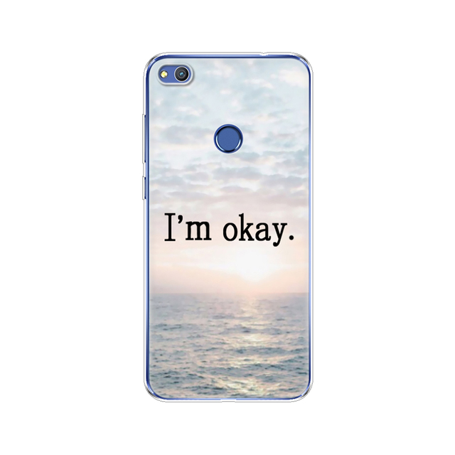 phone case for huawei honor 8 lite soft tpu silicon back cover 360 full for honor 8 liteprotective printing clear coque