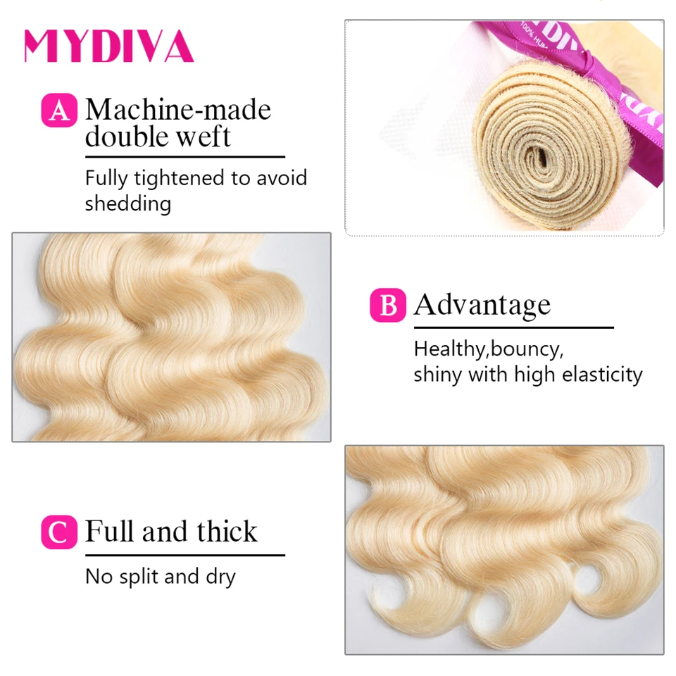 Pacotes com Fechamento Onda do Corpo Pacotes com Fecho Extensão do Cabelo Loira Cabelo Brasileiro Tecer Pacotes 30 Polegada Humano Remy 613 3 - 4 6 corpo 3 4 pacotes com fecho cabelo