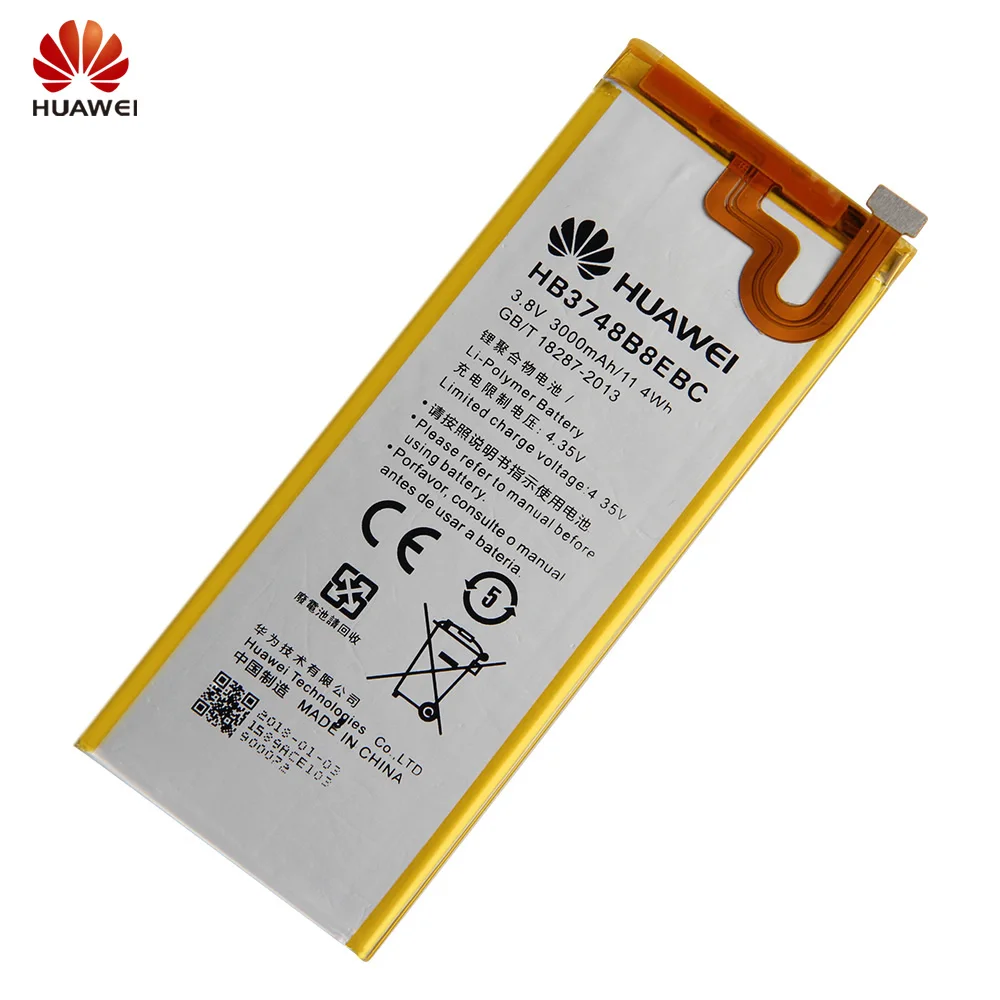 Оригинальный сменный аккумулятор HB3748B8EBC для Huawei C199 телефона Ascend G7 3000 мА · ч