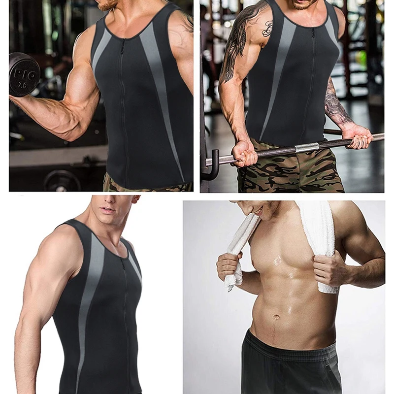 Men Sauna Trainer Workout Vest Gym Bodybuilding Abdomen Waist