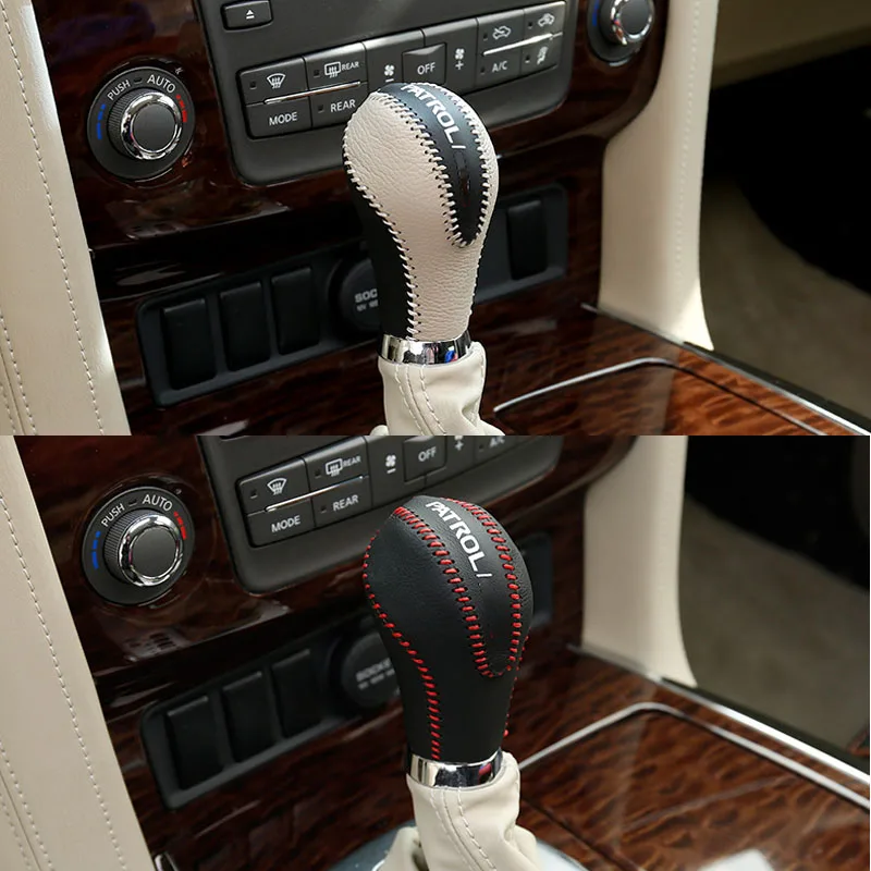 Кожаная рукоятка для Nissan патруль Y62 Armada 2016 2017 2018 2019 2020 аксессуары|Лепнина