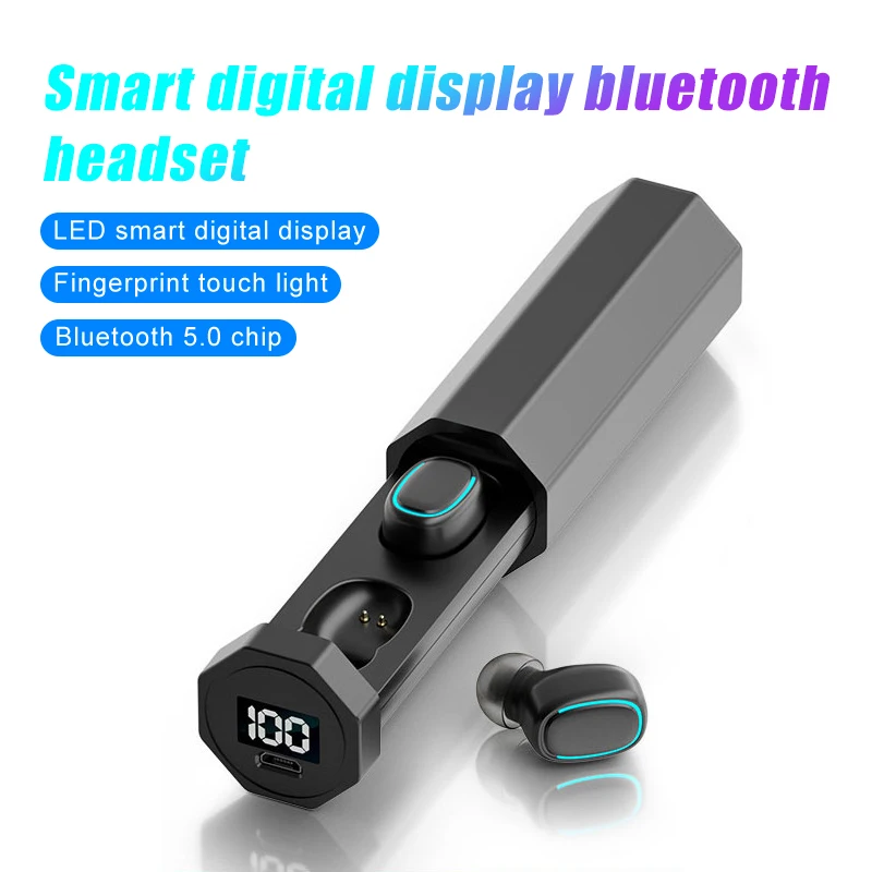 TWS настоящие беспроводные Bluetooth наушники с микрофоном водонепроницаемые