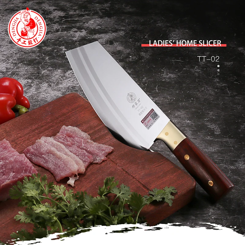 DENG Knife TT-02 Stainless Steel Handmade Forged Kitchen Vegetable Knife and Meat Cleaver Chinese Chef's Knife Cleaver Knives