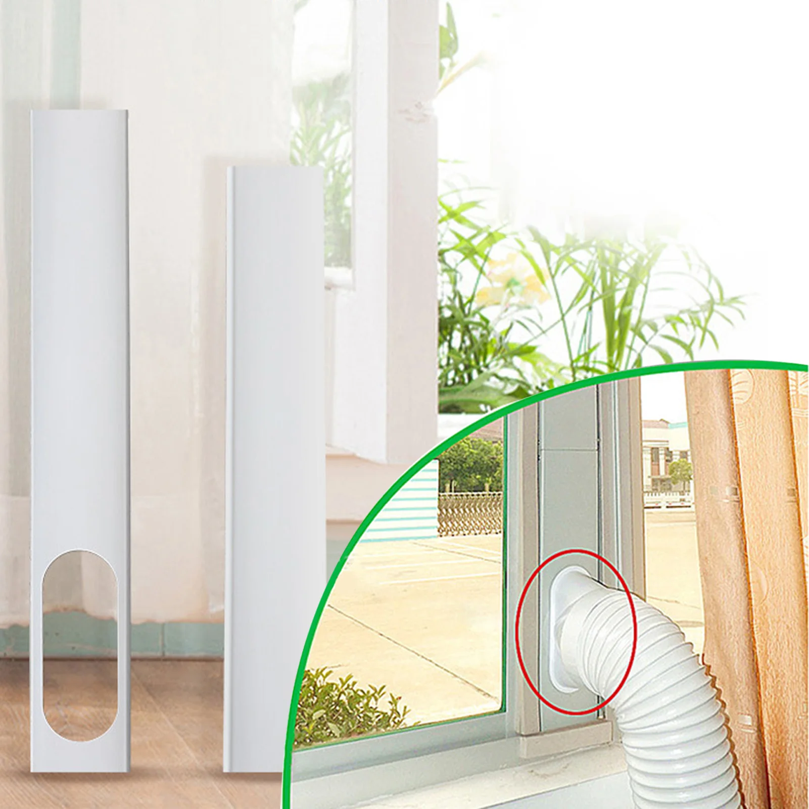 Adjustable Portable Air Conditioner Window Vent Kit With Coupler Adjustable  Seal AC Vent Window Slide Kit Universal favorable - AliExpress