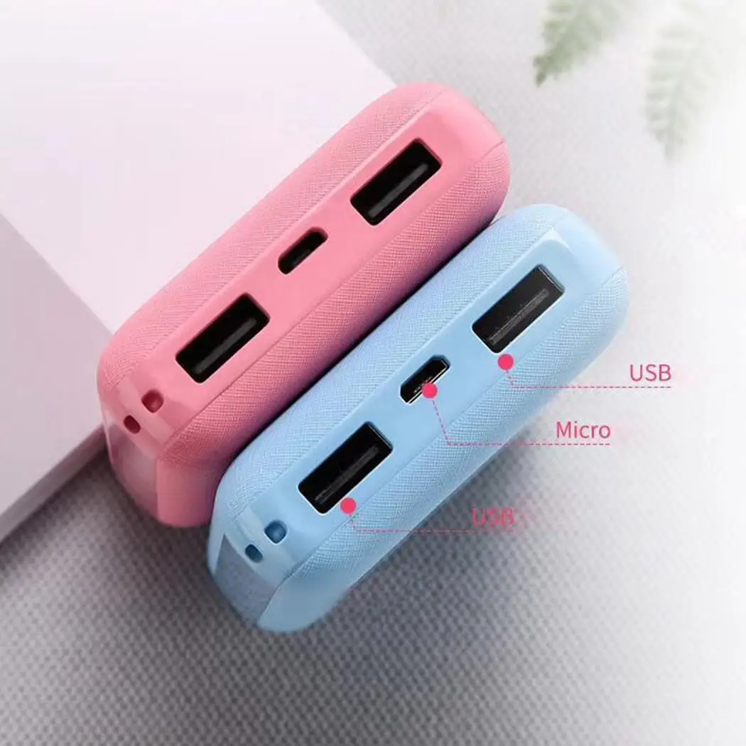 

No Battery Power Bank Case Double Usb External Battery Shell Mobile Phone Diy Case Charger Powerbank For Xiaomi Iphone Samsung