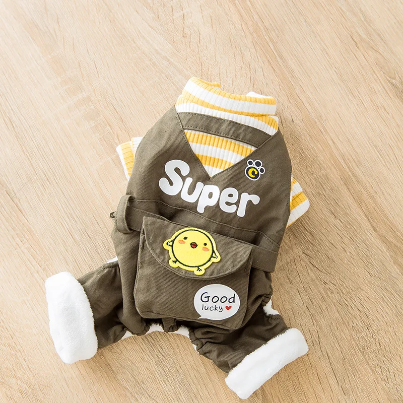 

Kombinezon Dla Psa Jumpsuit for Dogs Roupa Cachorro Dog Costume Vestiti Cane Warm and Thick Puppies Cotton-padded Clothes 2020