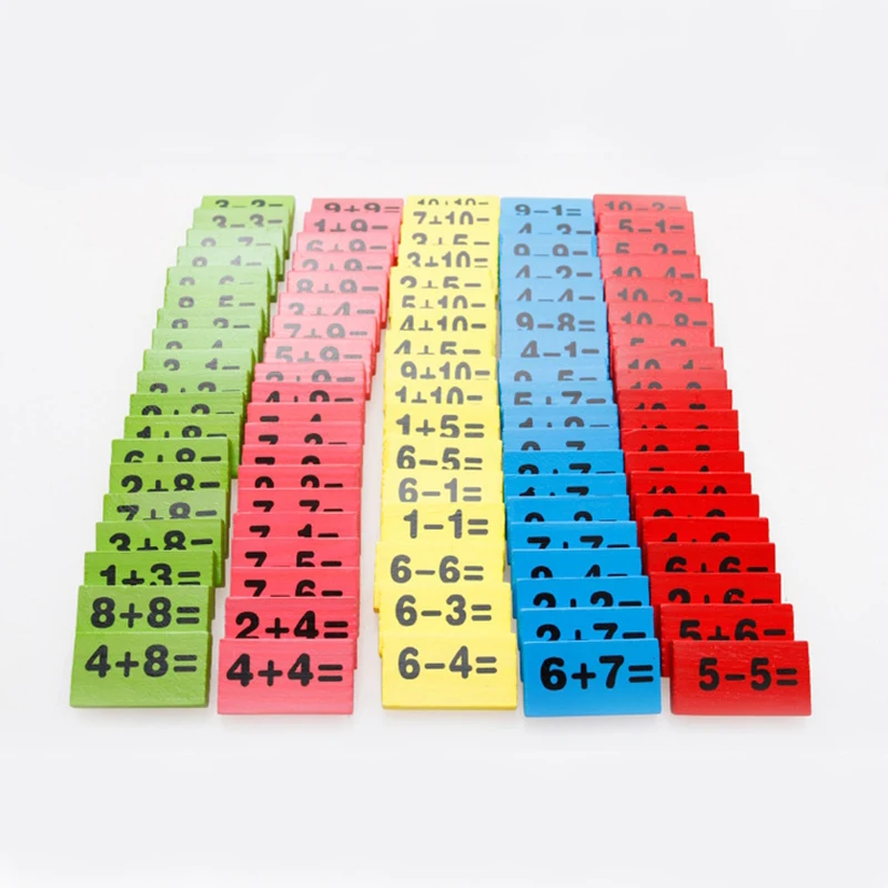 Montessori children's educational toys wooden mathematics toys dominoes early childhood education toys for children