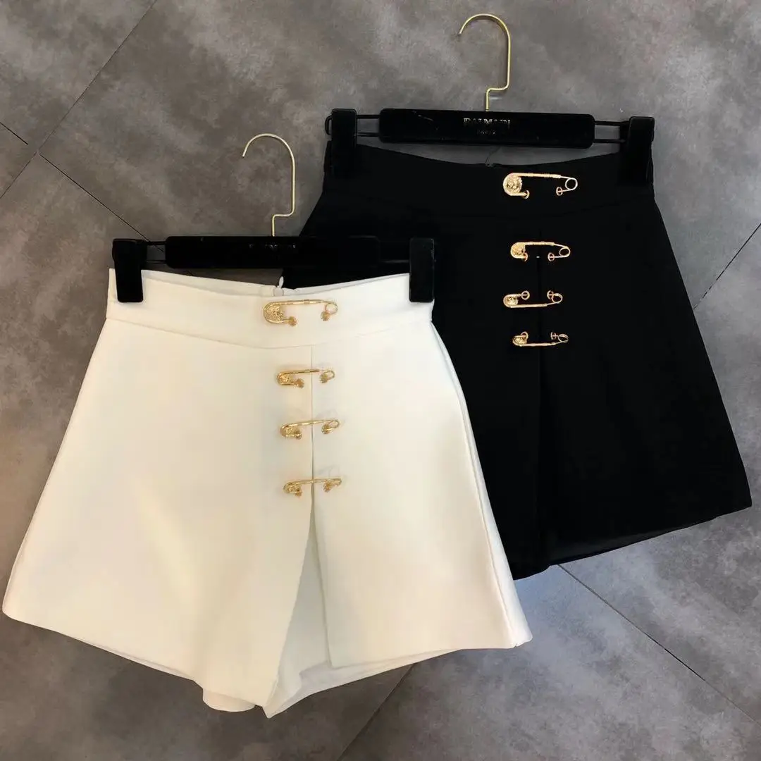 2019 Осень Новый Большой штырь украшения Сплит повседневные шорты для