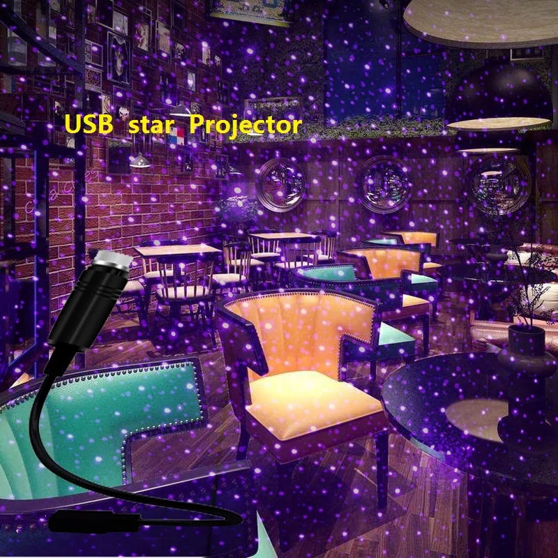 New Glow Party LED Romantic USB Star Projector Lights Blinking Lamp for Cars Wedding Home Bar Decorative Atmosphere