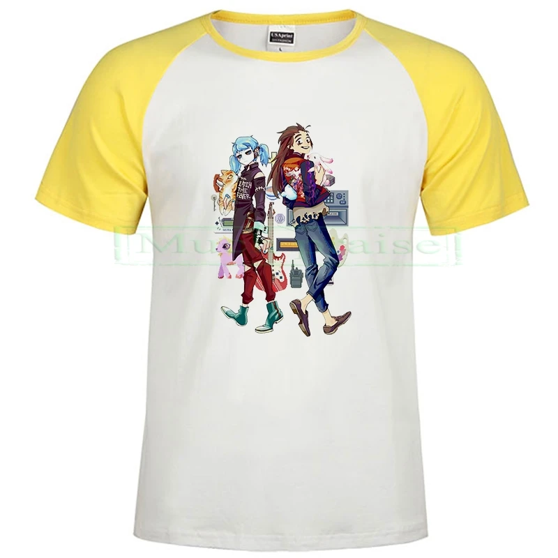 Raglan yellow 144 Новинка, мужские футболки Sally face, зеленая, белая, мужская мода, мультяшная футболка, Sally Face, цельные повседневные футболки, уличная одежда, топы - Цвет: Raglan yellow 144