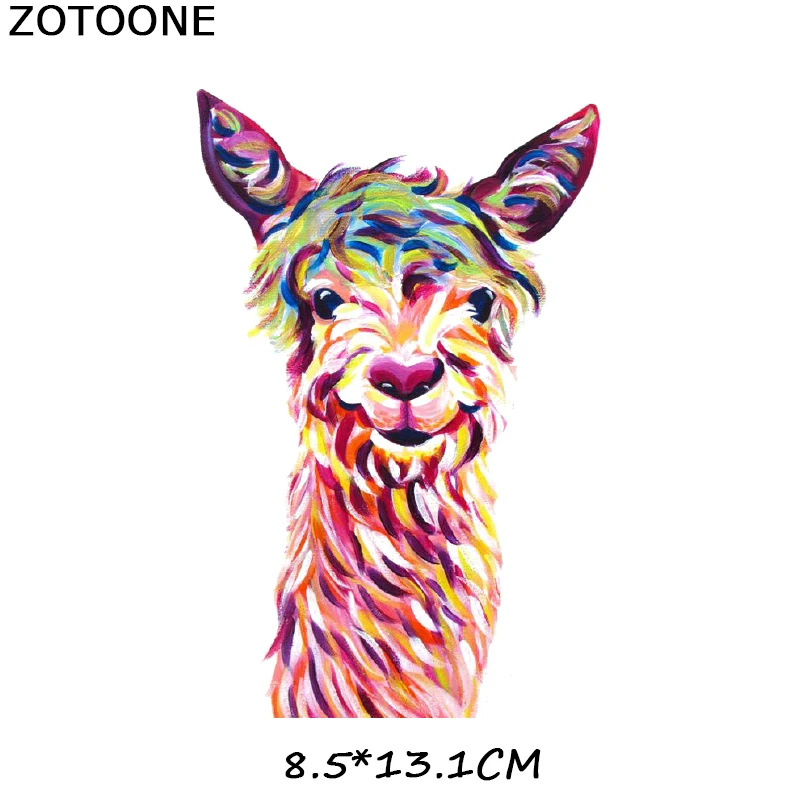 Железная нашивка ZOTOONE для одежды цветные нашивки в виде животных мультяшная со