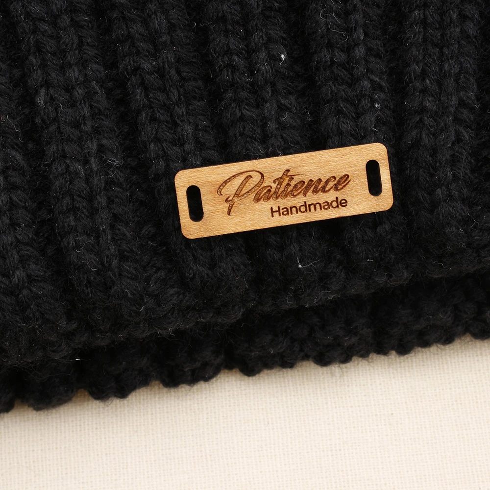 

Wooden labels, Square wooden label, knit labels, personalized labels, engraving labels, Logo or Text (WD3200)