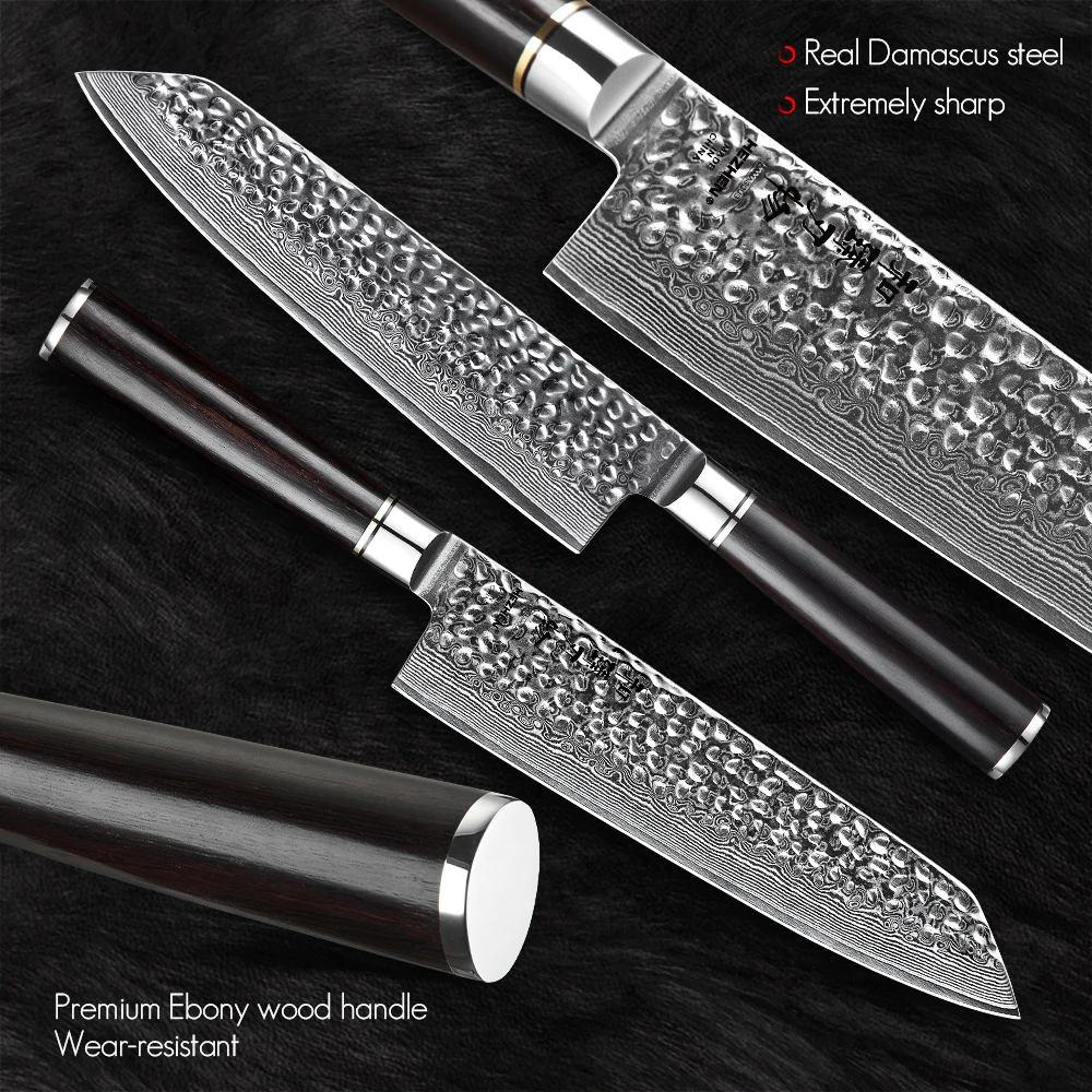 HEZHEN 8 5 дюймов Gyuto нож Профессиональный из дамасской стали кухонный 2020 Нержавеющая