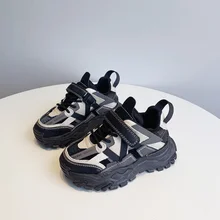 

Kids Casual Sneakers 2022 Spring Boys Sports Running Chunky Trainers Girls Fashion Breathable Thick Sole Children Shoes Platform