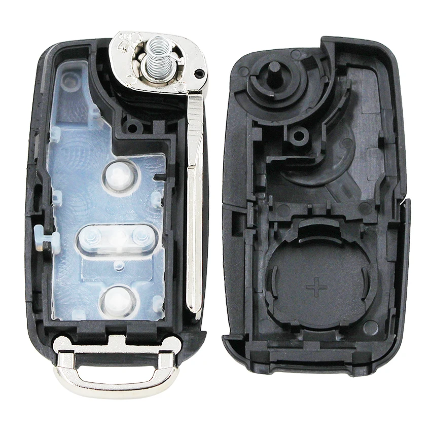 3 кнопки складной пульт дистанционного ключа оболочки Чехол Флип корпус для ключей от автомобиля Uncut Blade для Volkswagen Polo GOLF MK6 T-ouareg 202AD/H/C/Q 753AB