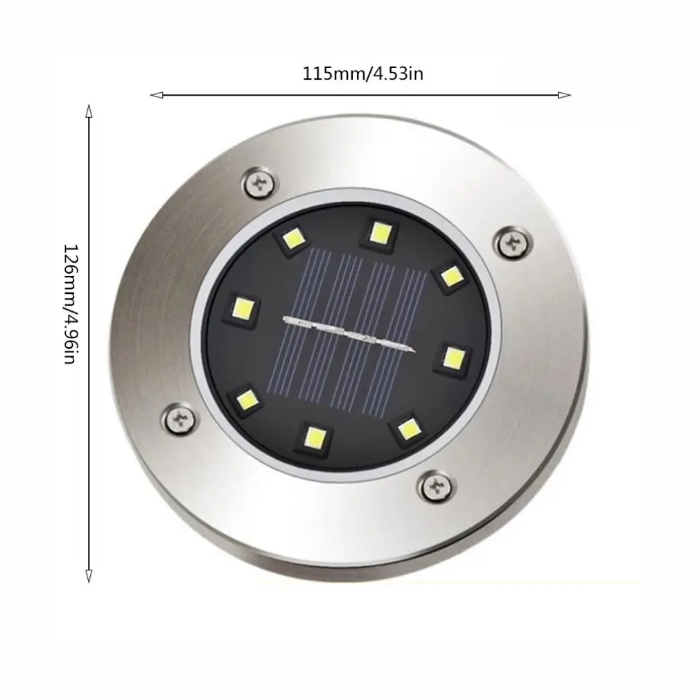 8Led подземный светильник из нержавеющей стали, светильник для газона, садовый светильник, напольный наземный светильник, декоративный
