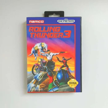 

Rolling Thunder 3 - USA Cover With Retail Box 16 Bit MD Game Card for Sega Megadrive Genesis Video Game Console