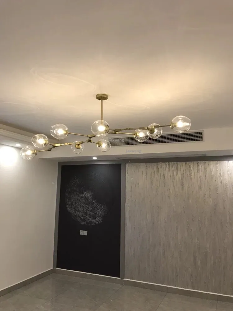 Скандинавский светодиодный светильник, подвесной светильник s Lustre, подвесной светильник для столовой, регулируемый Золотой/черный светильник, стеклянный подвесной светильник