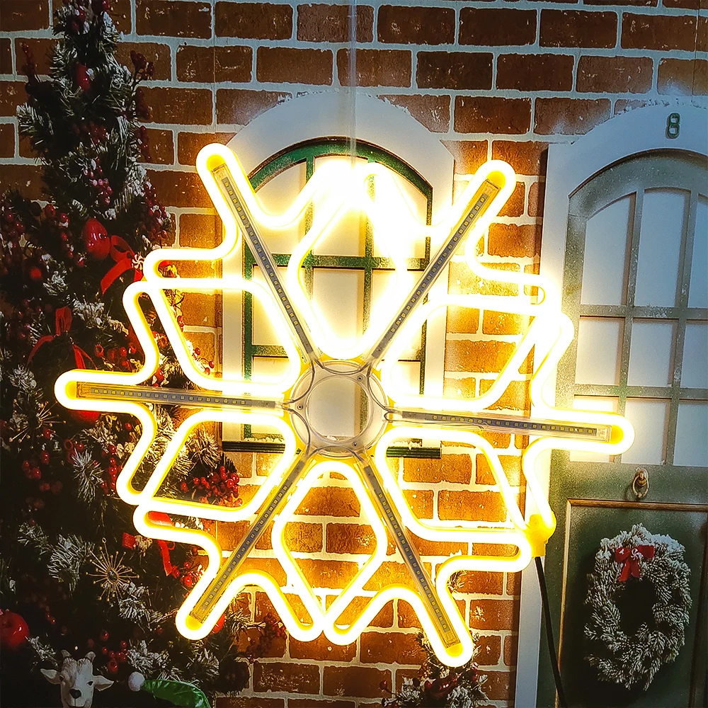 

Snowflake LED flashing neon light Christmas Patio Garden Decoration Plug in Party Garden Home Wedding Décor