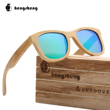 

SKYDOVE Oval Bamboo Sunglasses With Case Polarized Sunglasses Women Wooden Luxury Brand Women Sun Glasses Designer 2020