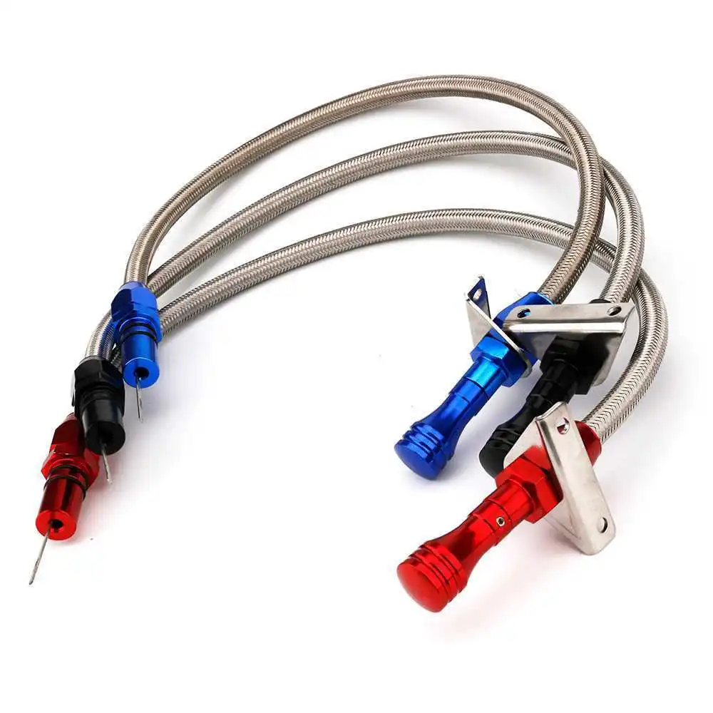 Per Chevy Gm Asta Di Livello Flessibile In Acciaio Inossidabile 350 Th350 Tranny Sbc Bbc 530Mm Trans