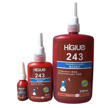 Клей HiGlue 243*50 мл анаэробный герметик для хранения с синей нитью предохраняет от