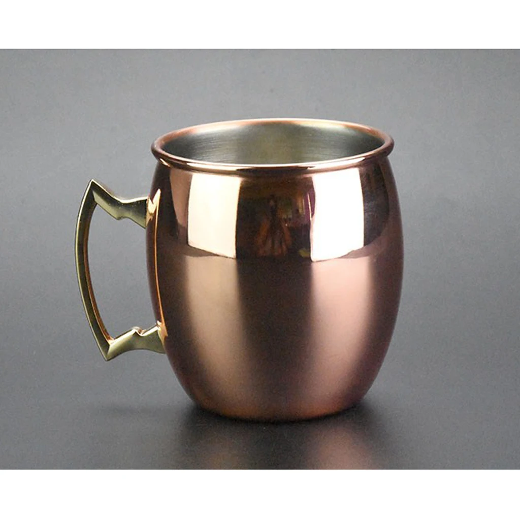 STAINLESS STEEL WITH COPPER PLATED MOSCOW MULE CUP MUG Hammered 5 Types