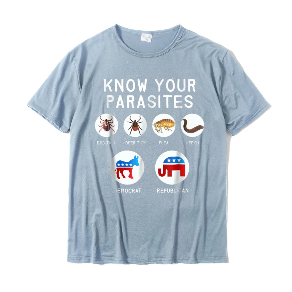 Tops T Shirt Casual April FOOL DAY 2021 Fashion Customized Short Sleeve Pure Cotton O-Neck Boy T Shirt Customized T-shirts Libertarian T Shirt - Know Your Parasites__19623 light