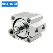 SDA50 * 70 50mm otwór 70mm kompaktowe cylindry pneumatyczne SDA50X70 dwufunkcyjny pneumatyczny siłownik pneumatyczny tanie tanio NONE CN (pochodzenie) Cylinder Compact Cylinder
