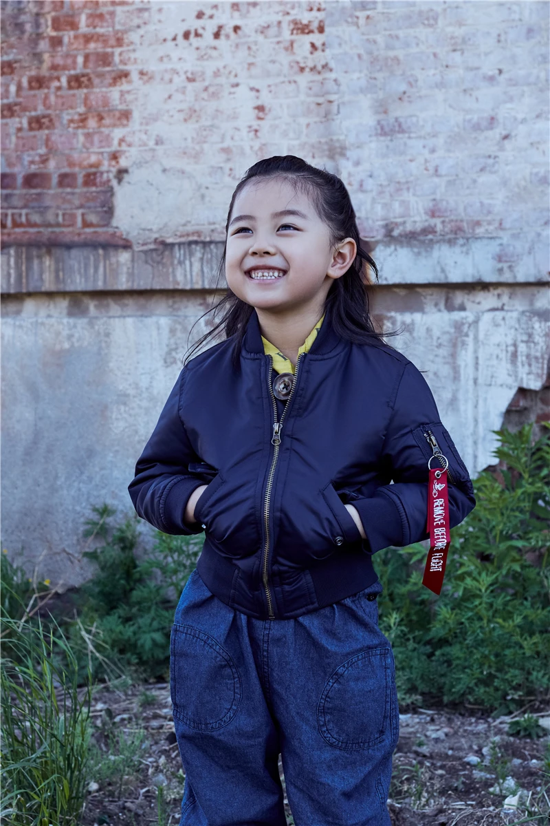 2023 inverno crianças grosso quente marinha fantasia ma-1 bebê meninos outerwear casaco jaquetas para meninas crianças bombardeiro vôo criança