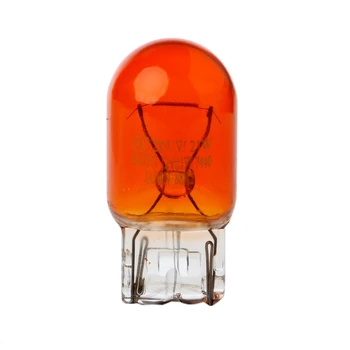 

10x T20 Glass DRL Turn Signal Stop Brake Tail Light Bulb Amber Light X6HF