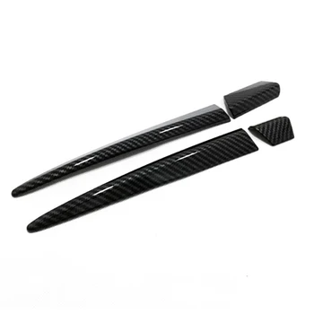 

ABS plastic Mirror Pillar Trim Carbon fiber style Carbon Fiber Side Rear View Mirror 1 Set Black New
